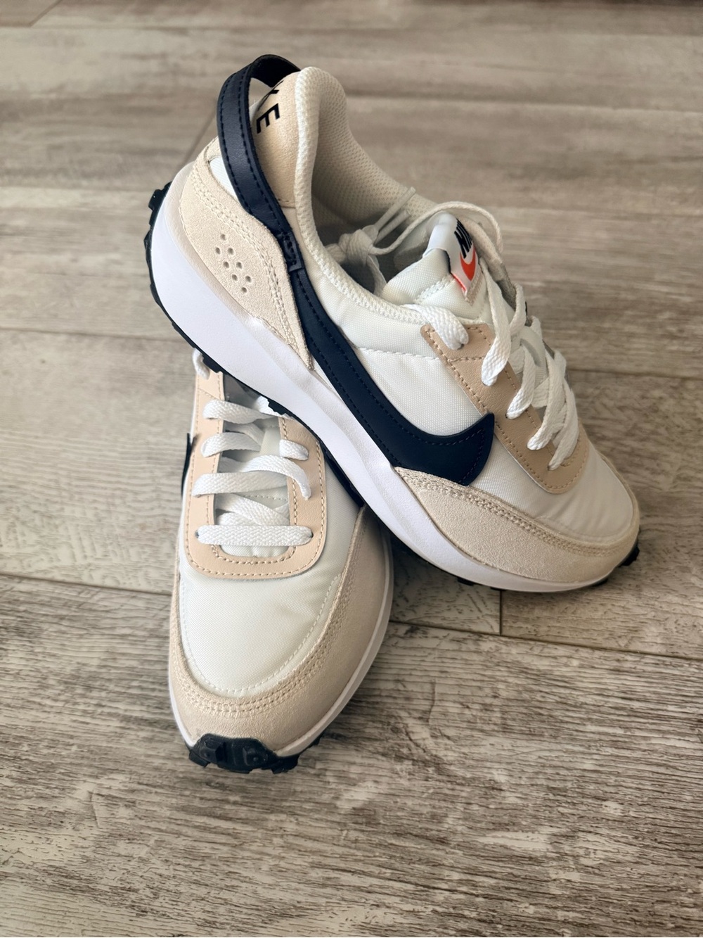 Nike Cream and Navy Low-Top Sneakers